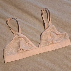 Calvin Klein Soft Pink Lace Bralette Large